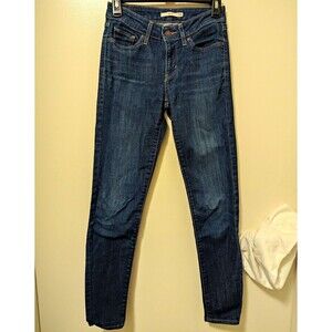 Levi's 712 Slim Womens Skinny Jeans Dark Wash Blue Denim W26 Stretch